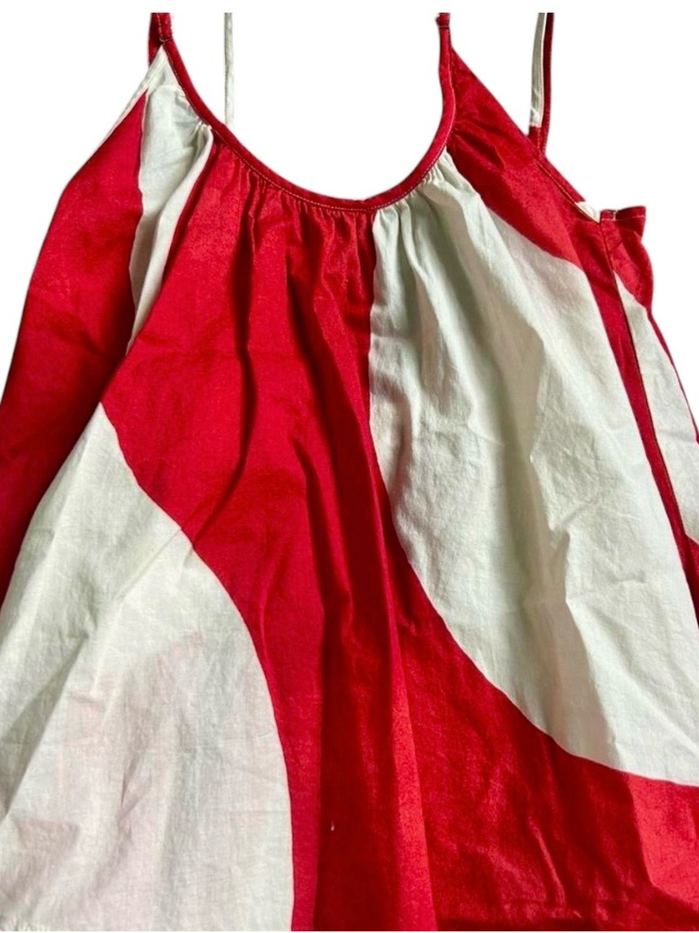 H&M Red and Ivory Abstract Swing Cami & A-Line Maxi Skirt 2 Piece Matching Set - Picture 7 of 9